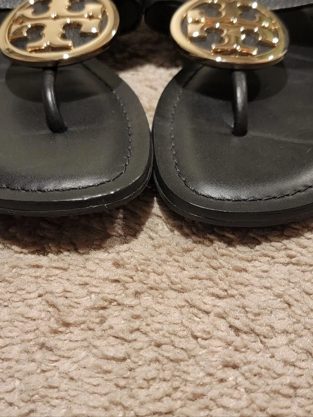Tory Burch Benton Bands Sandals Black Size 7.5